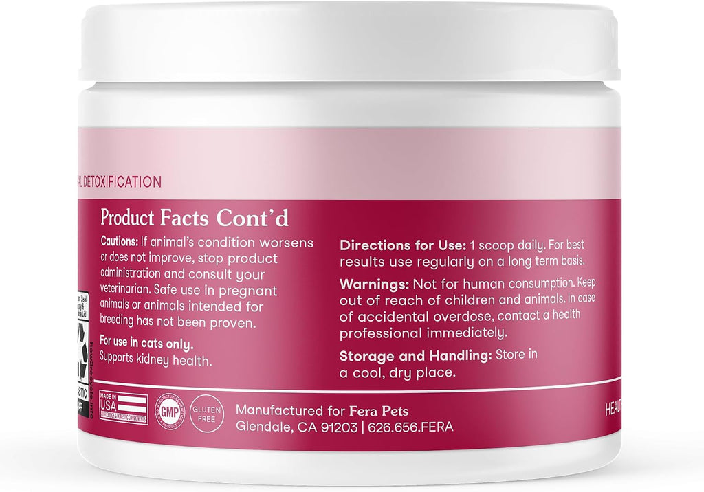 Fera Pets Cat Kidney Support Powder with Probiotics for Cats - 60 Scoops - Image 9