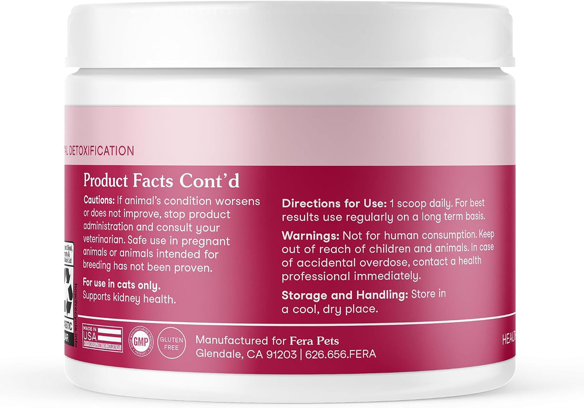 Fera Pets Cat Kidney Support Powder with Probiotics for Cats - 60 Scoops - Image 9