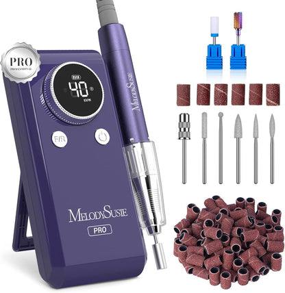 MelodySusie MB420G professional rechargeable nail drill front view