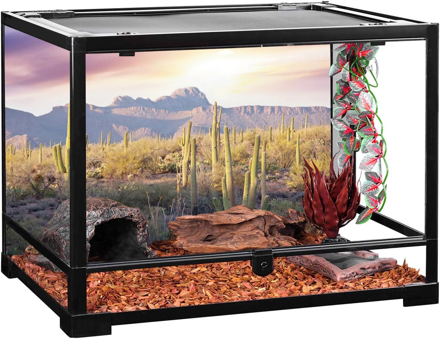 AWERT non-glare reptile habitat background cloth with double-sided mounting tape