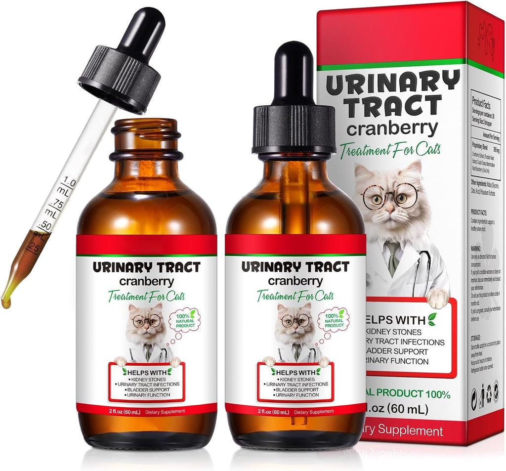 Urinary Tract for Cats, Natural Cat Urinary Tract Infection Treatment Drops Supports Bladder, Kidney Stone, Cat UTI, Cranberry Kidney Bladder Support Supplement, Chicken Flavor - 60ml / 2.02oz - Image 10