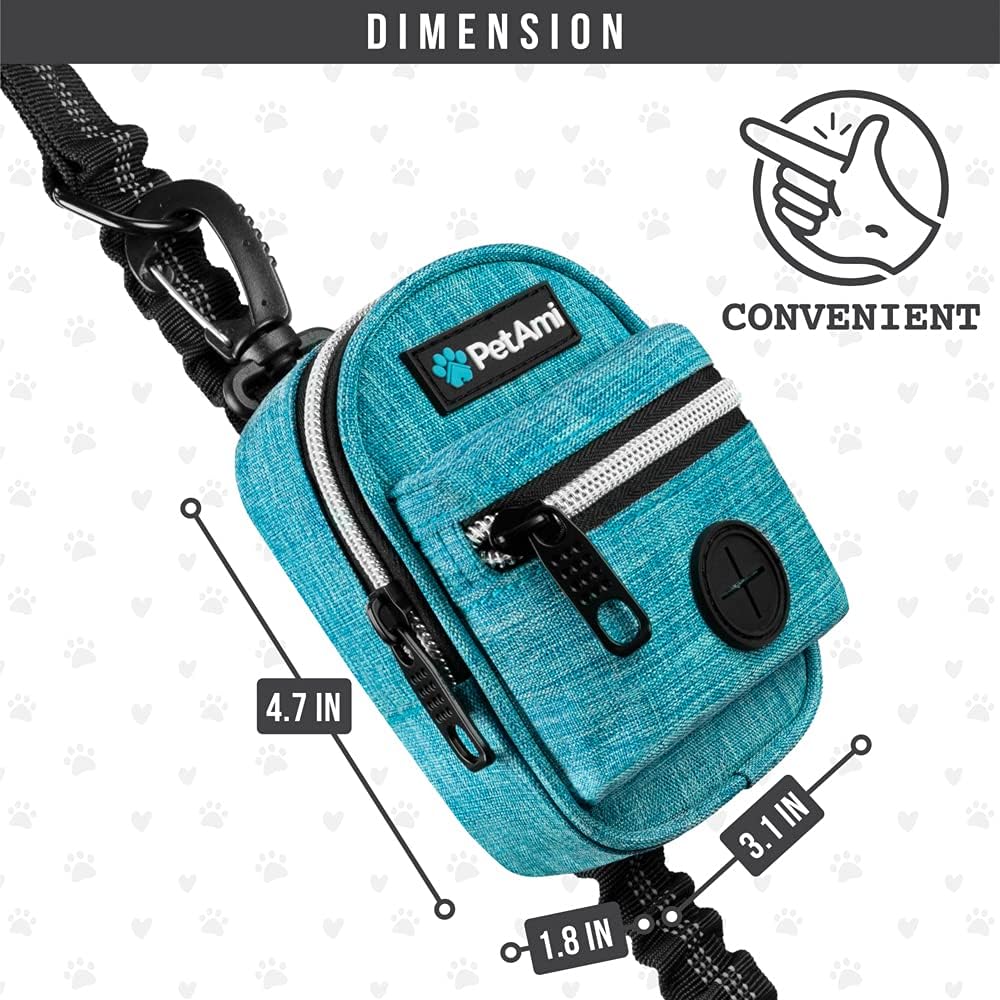 PetAmi puppy training treat bag and poop bag dispenser close up view