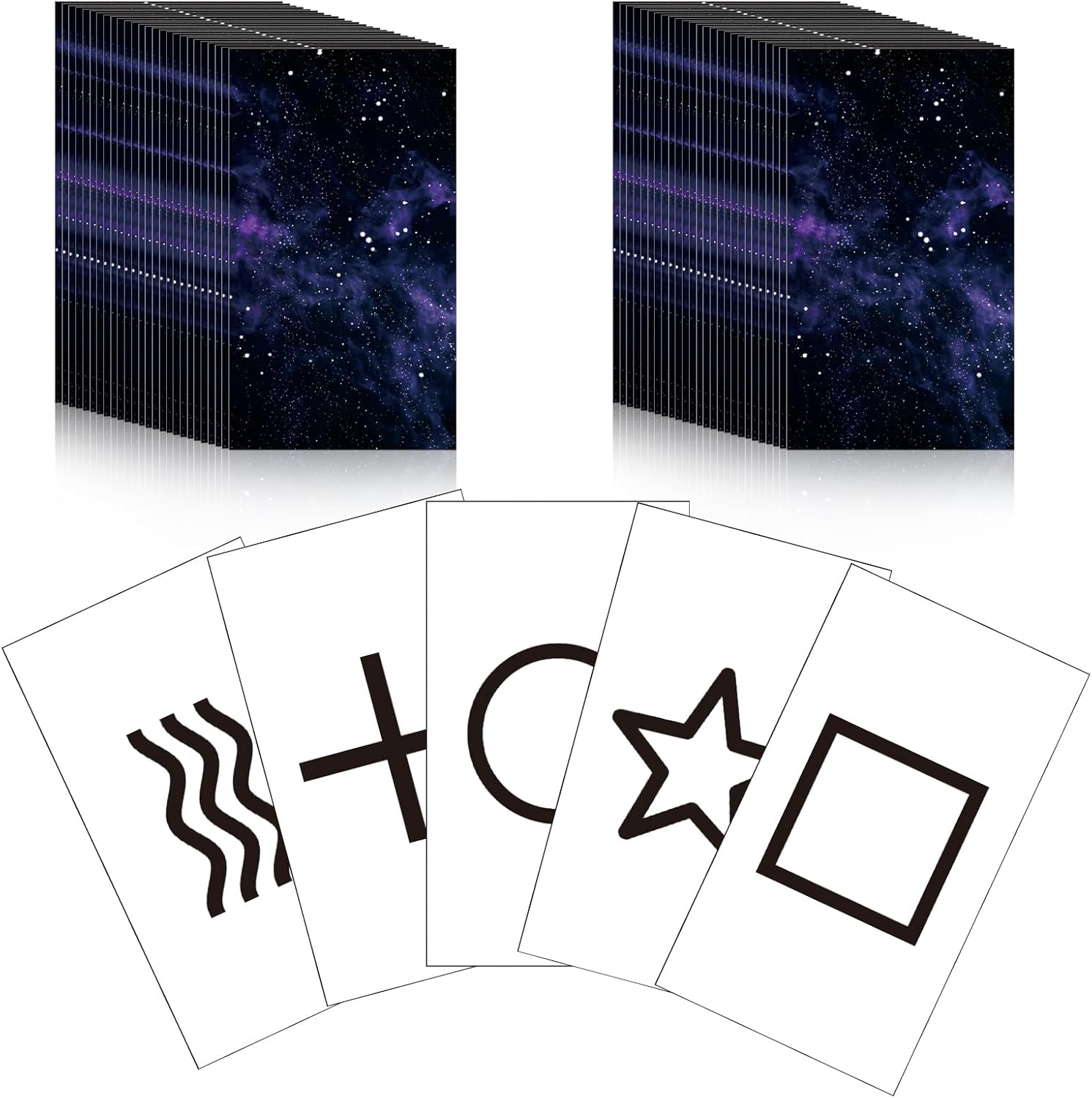 Ctosree 50 pieces ESP testing cards Zener deck front view