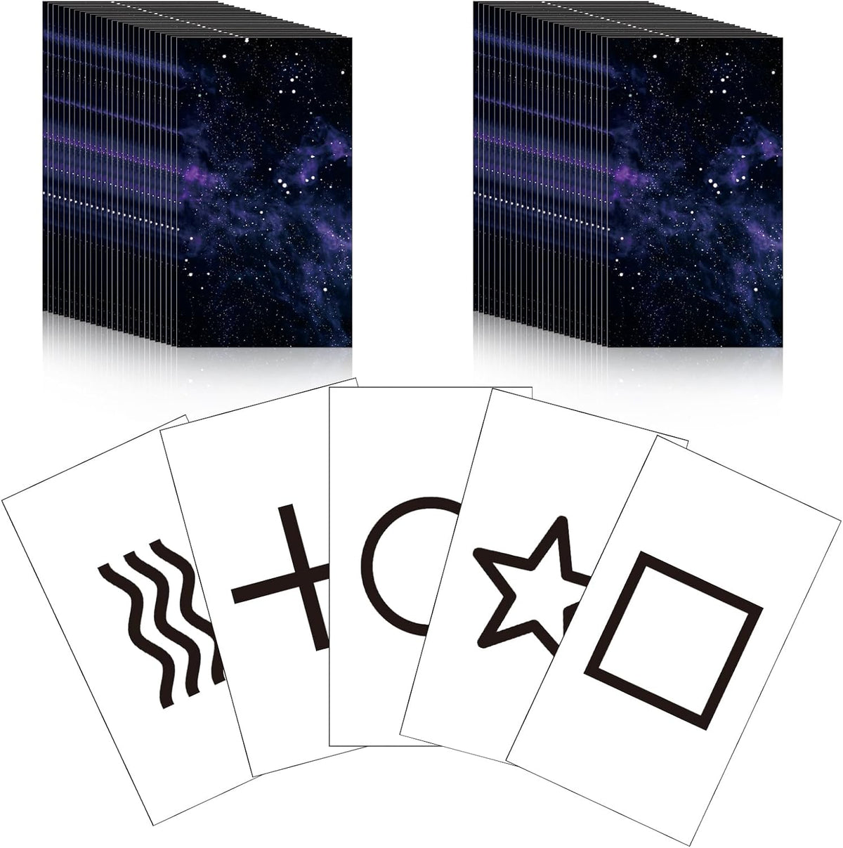 Ctosree 50 pieces ESP testing cards Zener deck front view