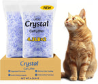 LMJP Crystal Cat Litter with Powerful Odor Control, Non-Clumping, Lasts Up to 4 Months, 17.2lb, Rapid Water Absorption, Unscented & Low Tracking Lightweight Blue & White Silica, 4 Pack of 4.3lb - Image 9
