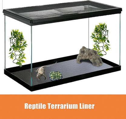 Furatune premium leopard gecko and bearded dragon habitat floor mat close up