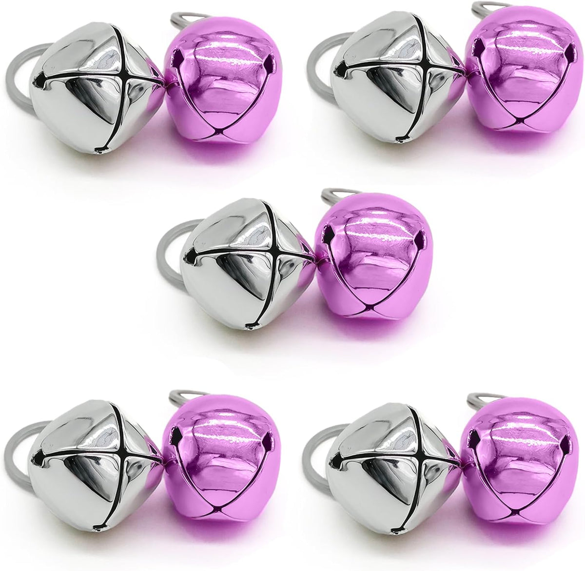 Large Dog Bells, Collar Loud Bells, Pet Tracker & Training, Handmade Metal(Silver) - Image 13