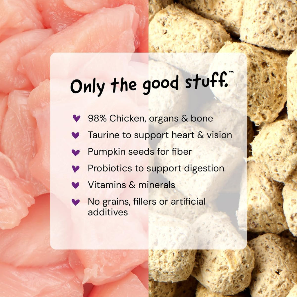 Stella & Chewy's Freeze-Dried Chicken Cat Food feeding instructions guide
