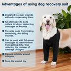 Barkless premium dog shoulder protective sleeve black color xl size lifestyle shot.