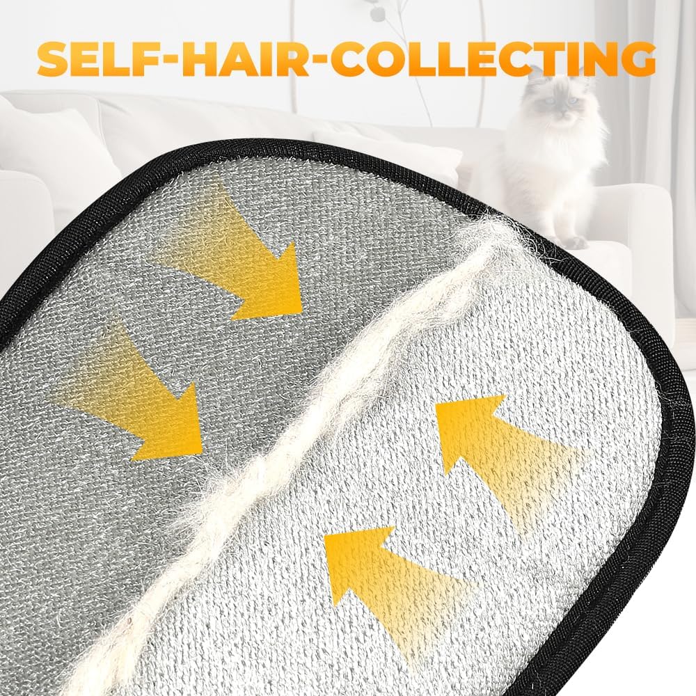 Washable and reusable pet hair remover glove being rinsed under water
