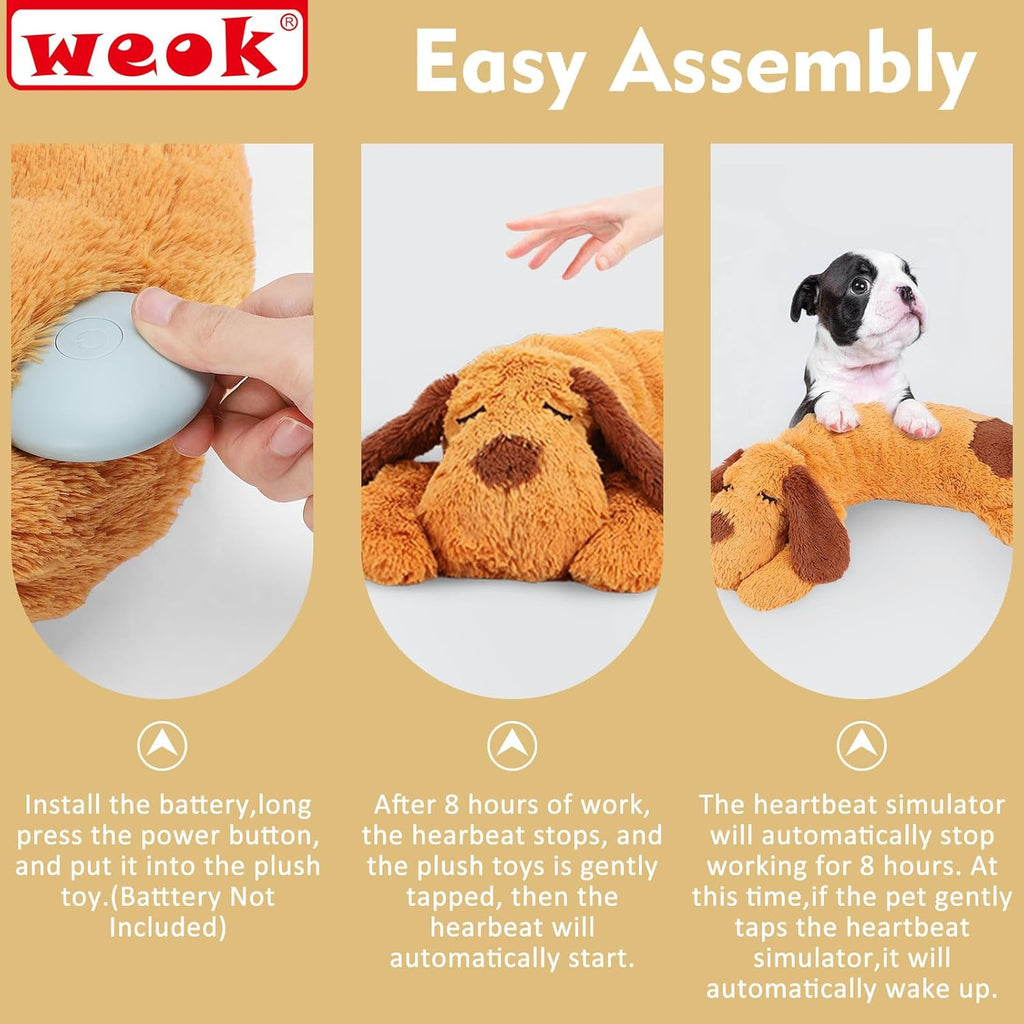 Close up of soft fabric texture on WEOK puppy toy