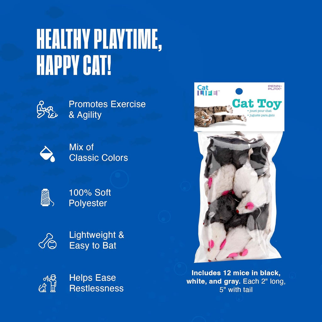 Penn-Plax soft polyester cat toys two inches size