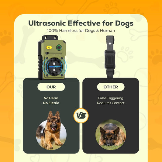 Pipuxi dog bark control box with orange power button