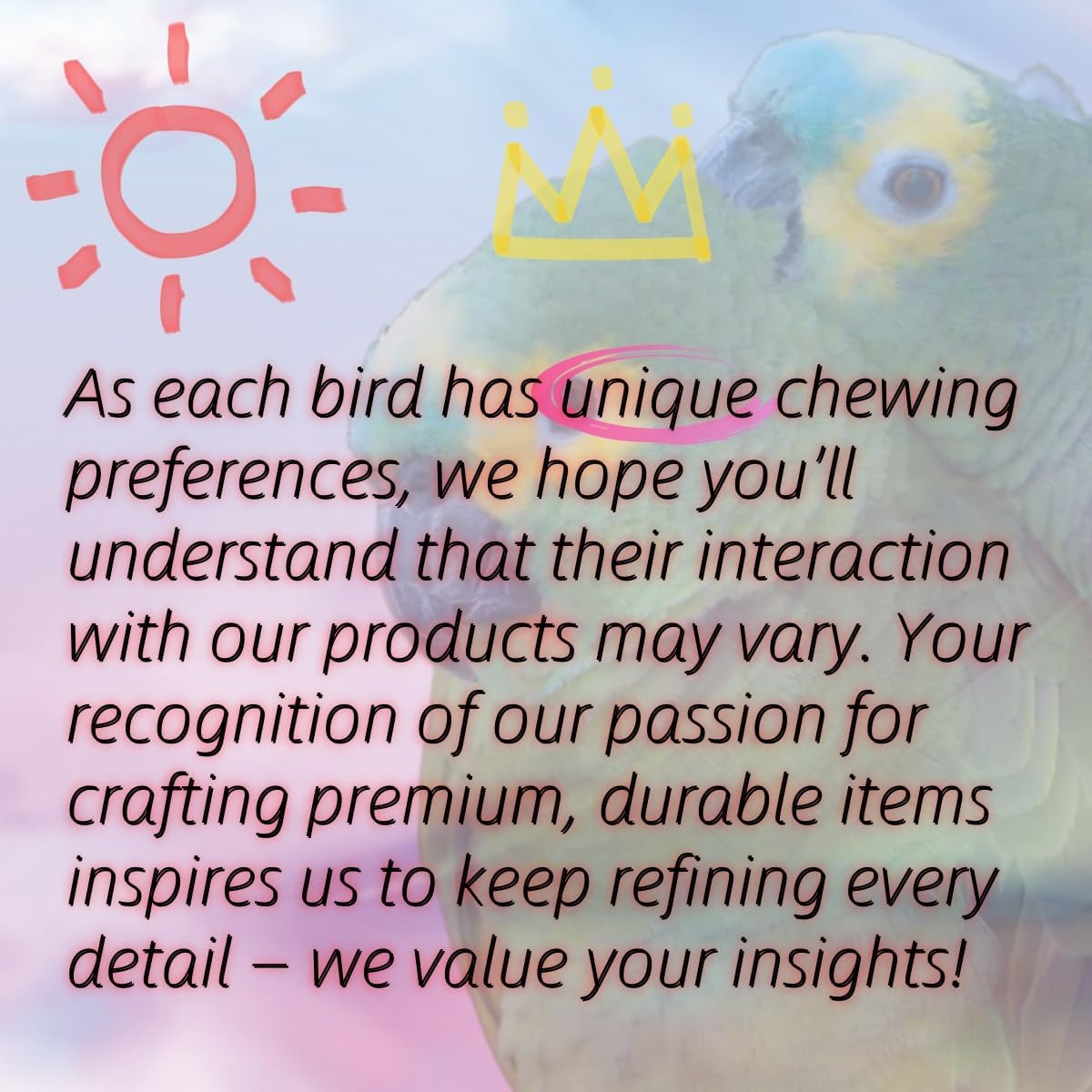 Compressed paper ring toys for medium and large parrots