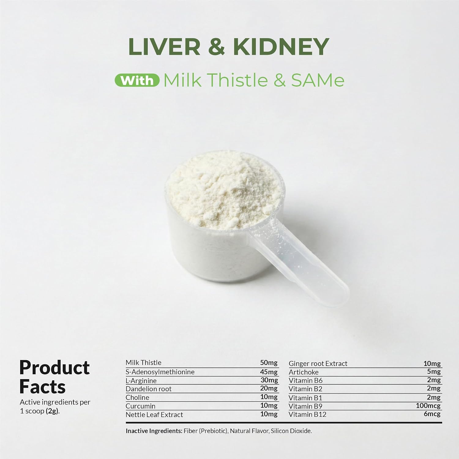 Feline liver and kidney wellness powder containing SAMe and L-arginine product shot