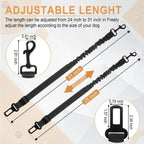 Close up of 360 swivel metal clip for dog seat belt