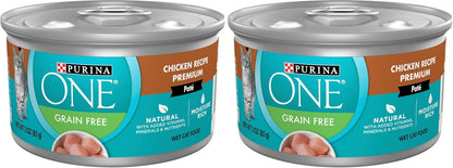 Purina ONE High Protein, Grain Free Pate Wet Cat Food Variety Pack, Grain Free Formula - (Pack of 24) 3 oz. Cans - Image 11