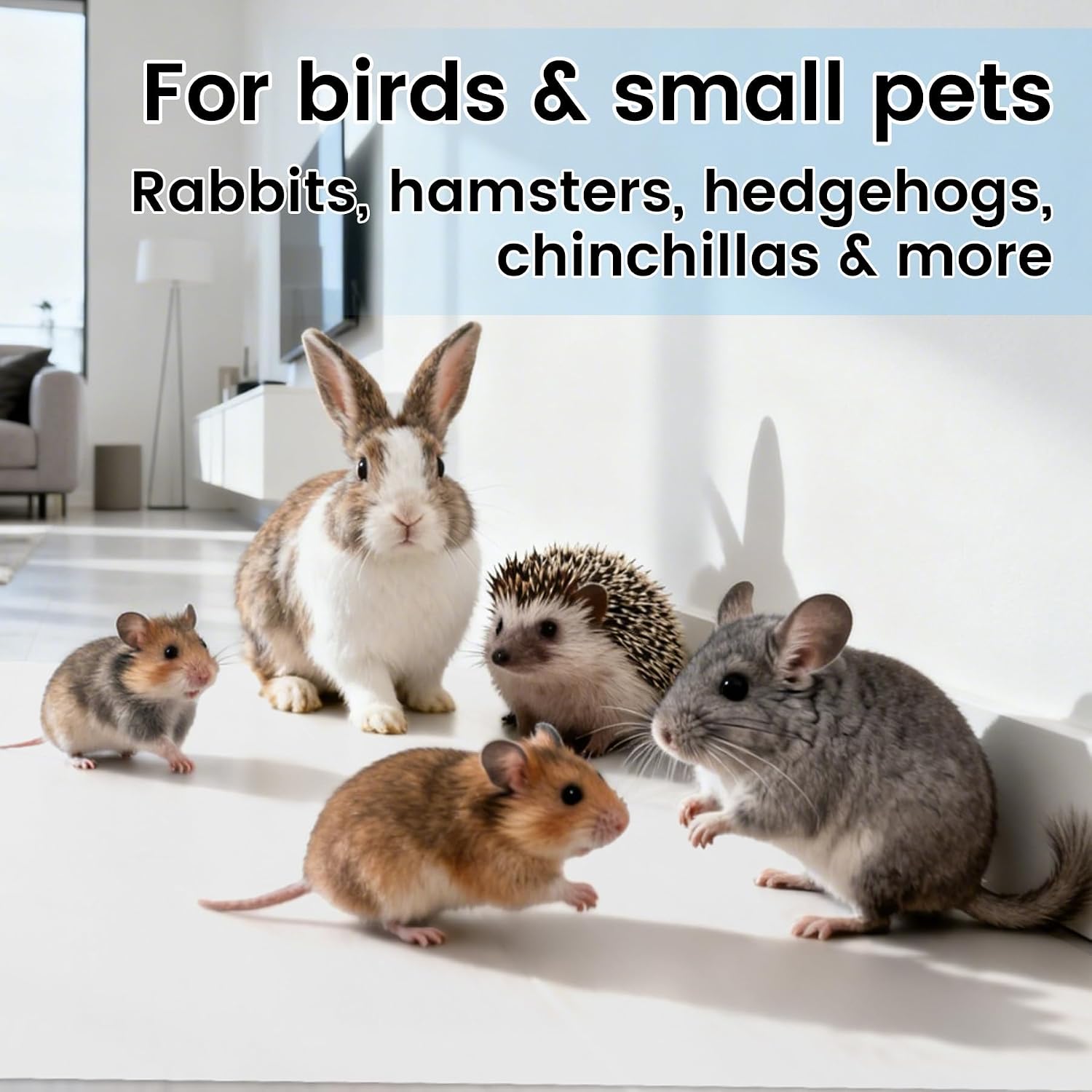Stack of 100 disposable cage sheets for small animals