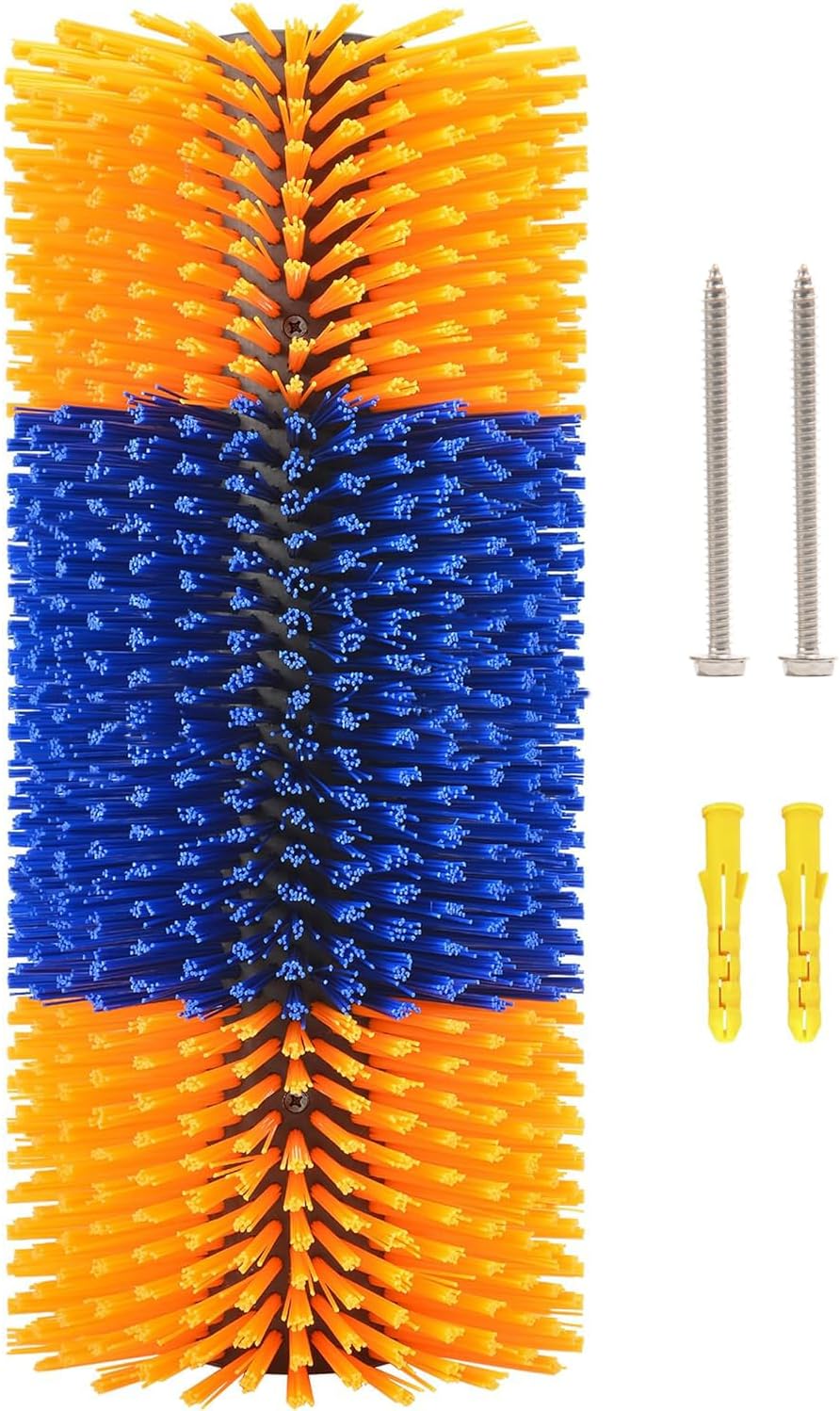 Kunbeien livestock scratch brush kit with yellow bristles