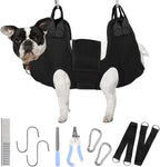 Patiencet dog grooming hammock black small front view