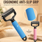 SereniMist dematting comb two pieces set in blue and pink colors