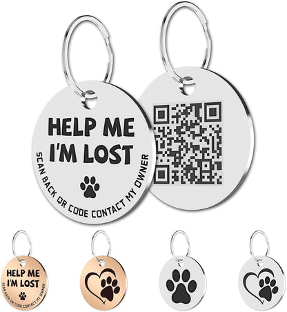 Double sided engraved MYLUCKYTAG showing clean layout for emergency contact access