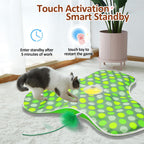Sofolor electronic moving feather cat toy with type-c usb charging cable attached.