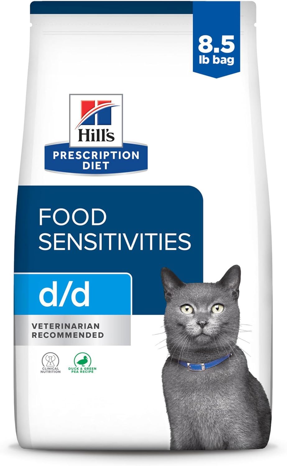 Hill's Prescription Diet d/d Food Sensitivities Duck & Green Pea Formula Dry Cat Food, Veterinary Diet, 3.5 lb. Bag - Image 13
