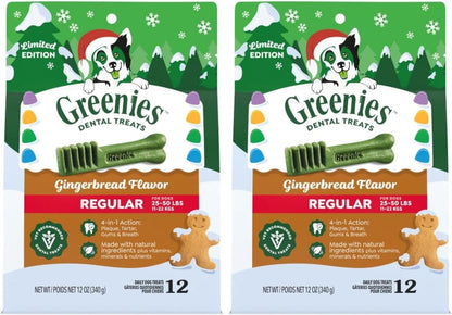 Greenies Veterinarian-Recommended Natural Dental Dog Treats, Dental Chews For Dogs, Regular Size, Variety Pack Flavor, (3) 12 oz. Packs, 36 Count - Image 15