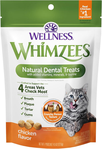 Wellness WHIMZEES Cat Dental Treats, Freshens Breath, Chicken and Salmon Flavor, 4.5 oz Bag - Image 15