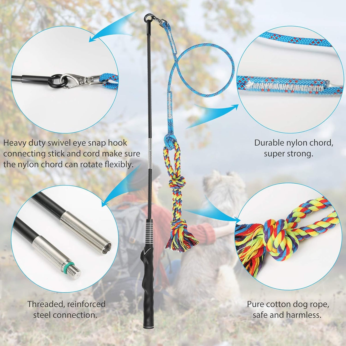 DIBBATU premium pet teaser wand packaging showing authentic imported product details