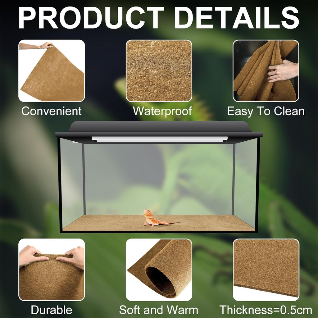 Close up view of washable tech fiber material on Haull terrarium bedding