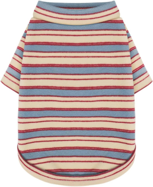 Paiaite Stylish Striped Block Dog Shirt front view