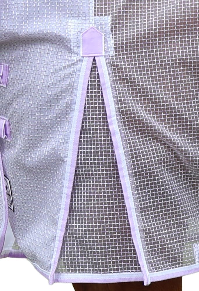 Rugged Ride horse blanket side profile displaying the durable ripstop nylon mesh construction