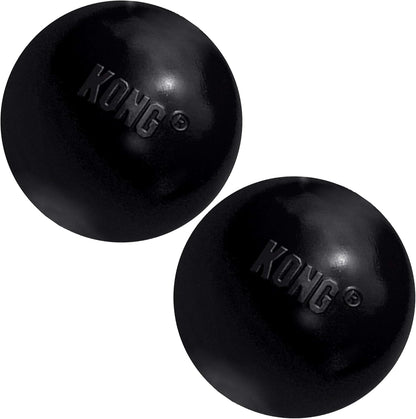 KONG Extreme Ball with Hole - Fetch Toy - Durable Dog Toy for Training, Interactive Playtime & More - Natural Extreme Rubber Ball - Black - for Medium/Large Dogs - Image 10