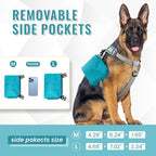 Dora Bridal pet saddlebag showing removable side pockets with high quality zippers