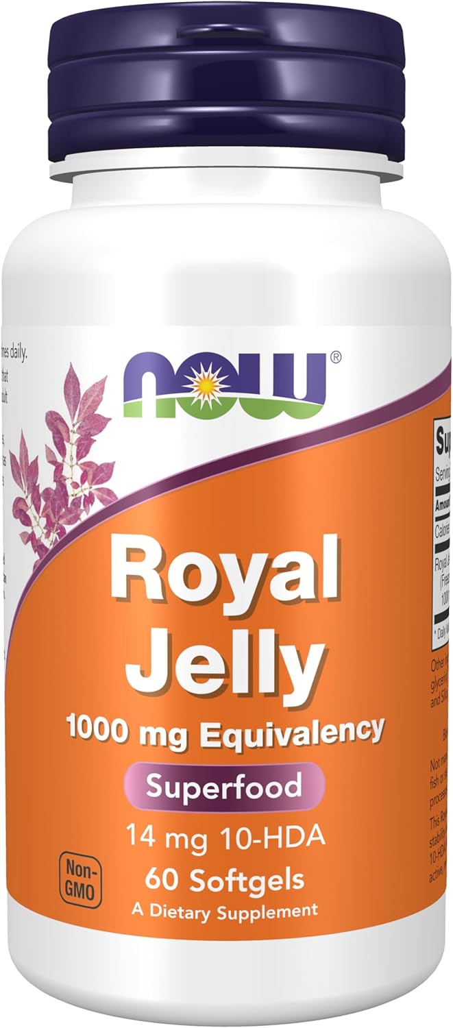 Now Foods Royal Jelly 1000mg, 60 Softgels - Image 1