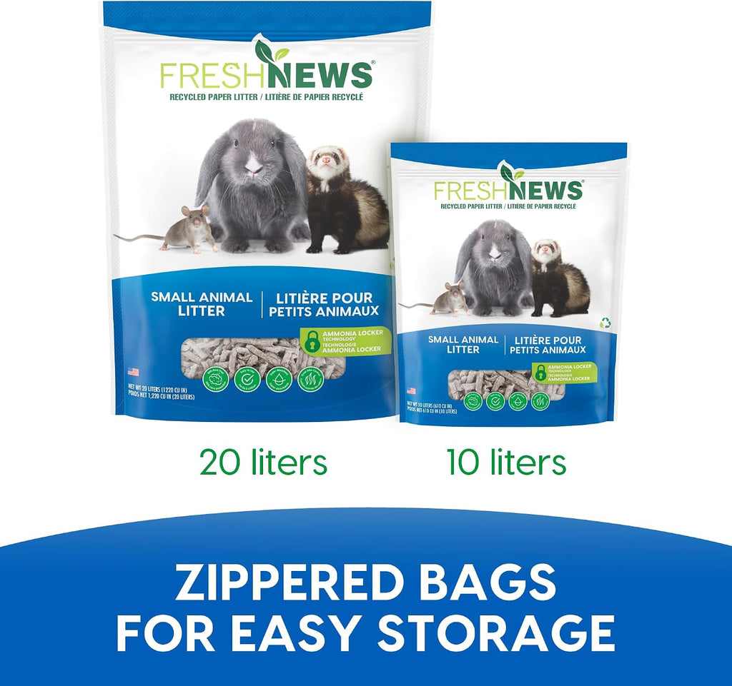 Fresh News small pet bedding bag back label details