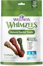 Wellness WHIMZEES Brushzees Natural Dog Dental Treat, VOHC Accepted Chews, Freshens Breath, Extra-Small Size, 4.2 oz Bag, 16 Count - Image 14