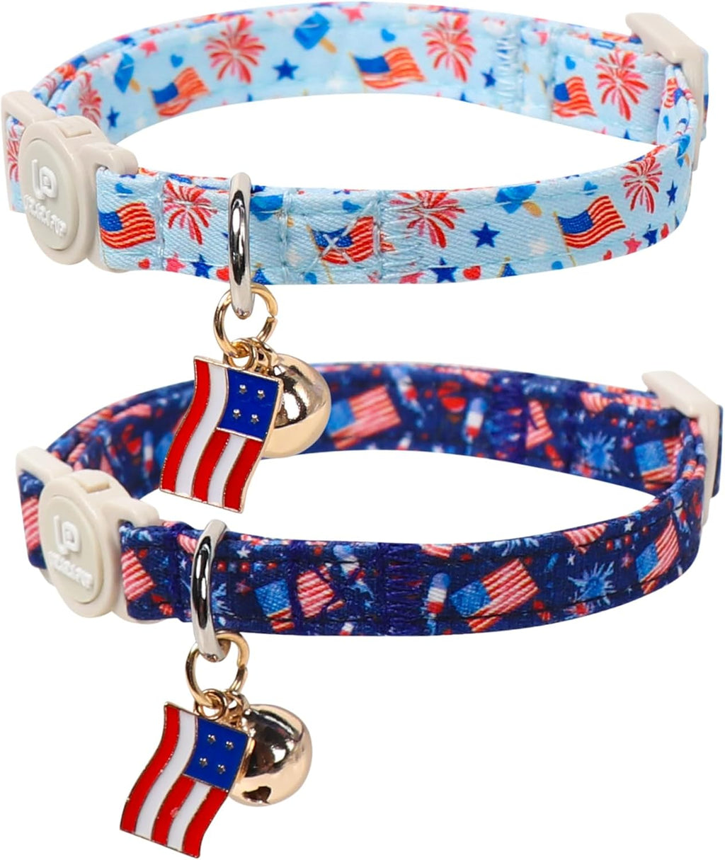 Cat Collar, 2Pack Summer Kitten Collars-Cute Blueberry and Peach Pendants-Breakaway Kitty Collars,Cat Collar with Bell, for Girl & Boy Cats - Image 9