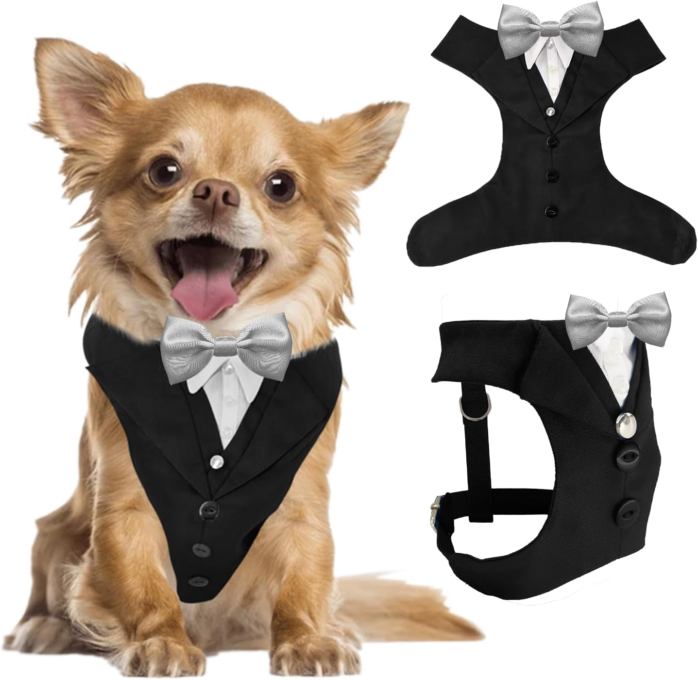 AVERYDAY Dog Tuxedo for Wedding Outfit, Dog Suit and Tie Costumes for Birthday, Halloween, Cosplay, Christmas Party, Pet Formal Wear with Bowtie, Tux for Medium Large Dogs, Bulldog, Labrador, Husky - Image 10
