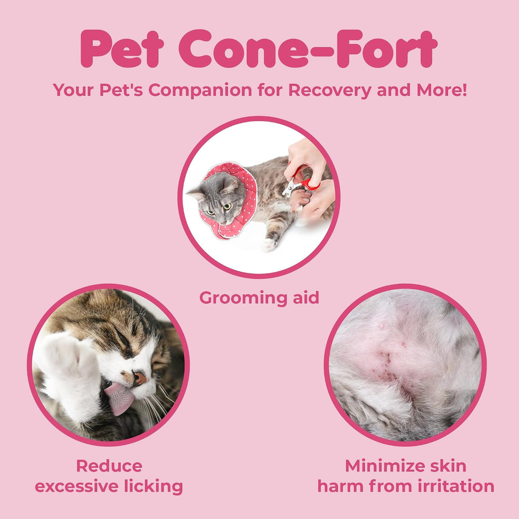 SunGrow machine-washable soft pet cone for 7 to 9 inch neck size