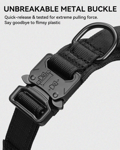 Joytale military style dog collar with control handle