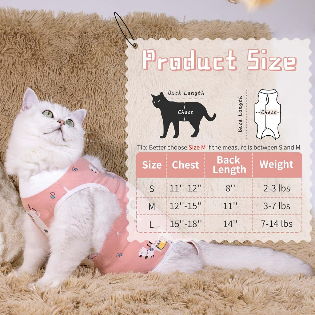 Purrpurrpets breathable cat onesie after surgery female back view adjustable velcro strap