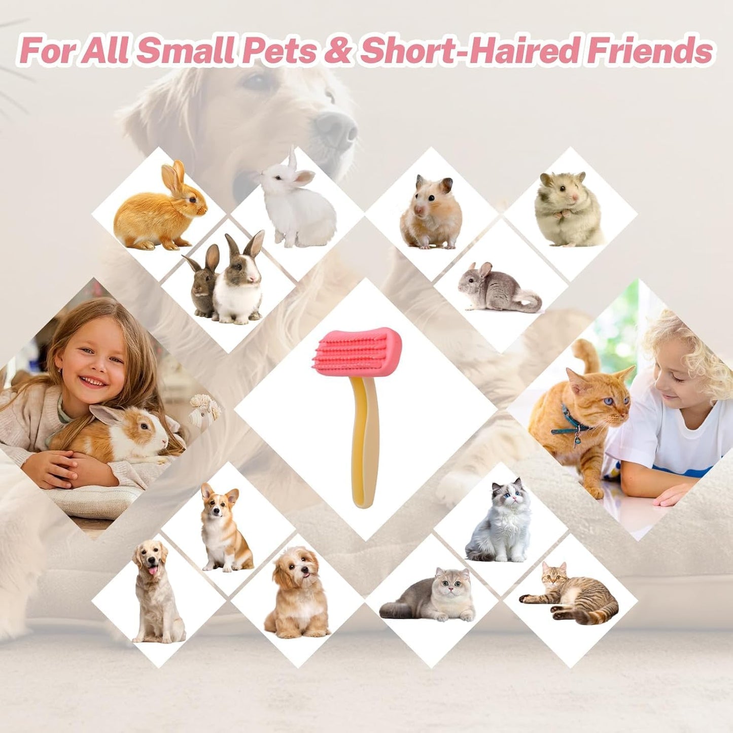 Authentic USA imported soft silicone pet massager pack packaging display