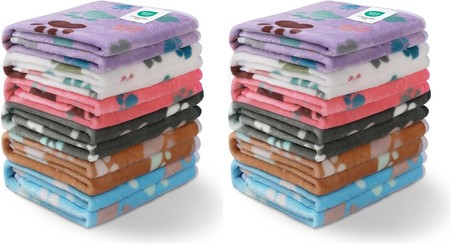 Luciphia 1 Pack 6 Dog Blankets Cat Soft Fluffy Fleece Pet Blanket Warm Cute Print Design Puppy Kitten Doggy Paw Small(23"x16") - Image 14