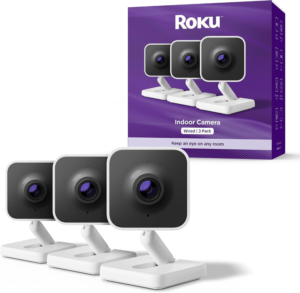 Roku Indoor Camera - Home Security - 2-Pack - Wired Security Camera & Pet Monitor with 1080p HD Color Night Vision, Works with Alexa & Google, Motion & Sound Detection, WDR & WiFi 6 - Image 9