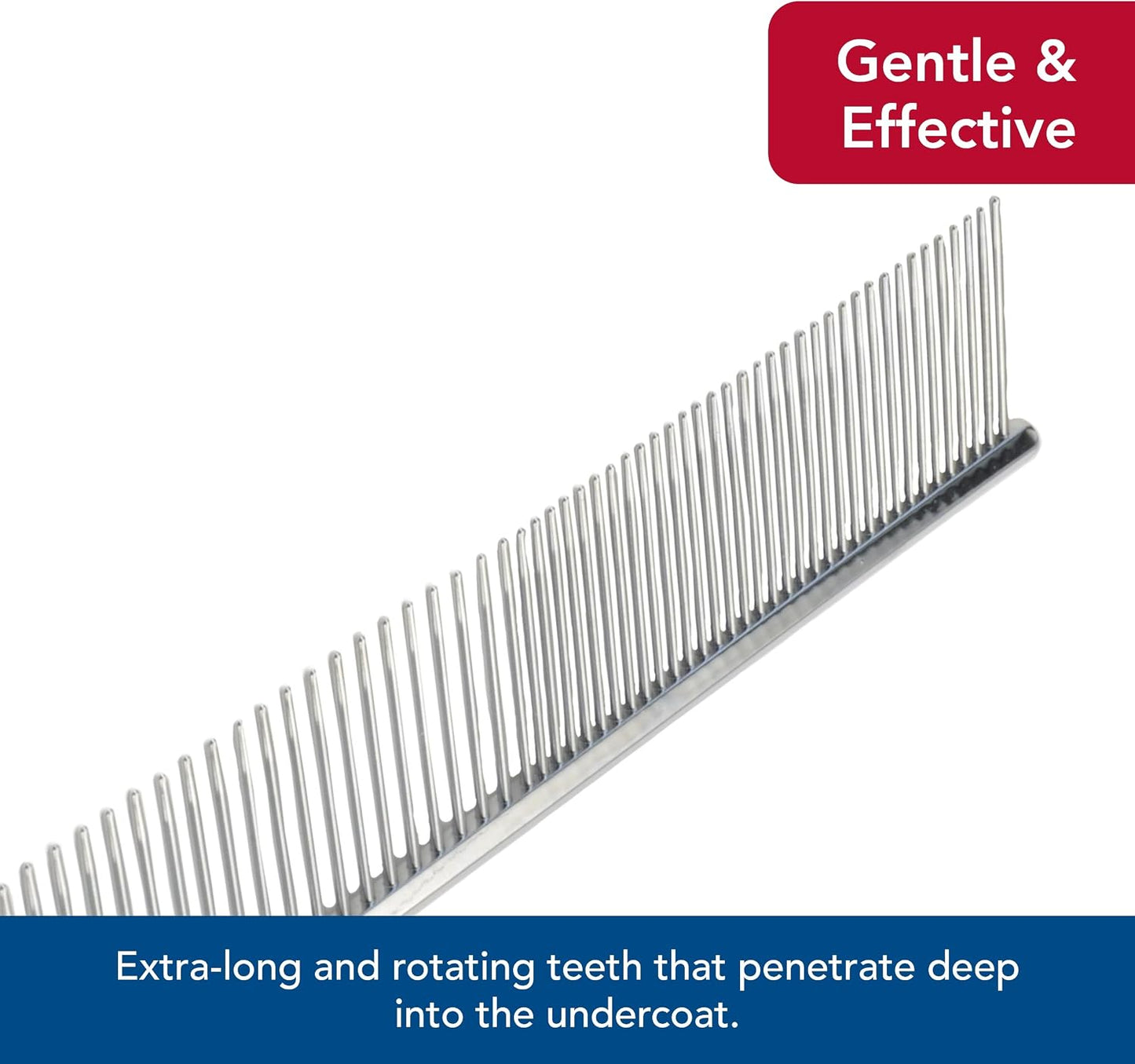 Coastal Pet Safari pet detangling comb with extra long rotating metal pins