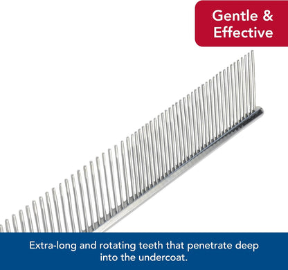 Coastal Pet Safari pet detangling comb with extra long rotating metal pins
