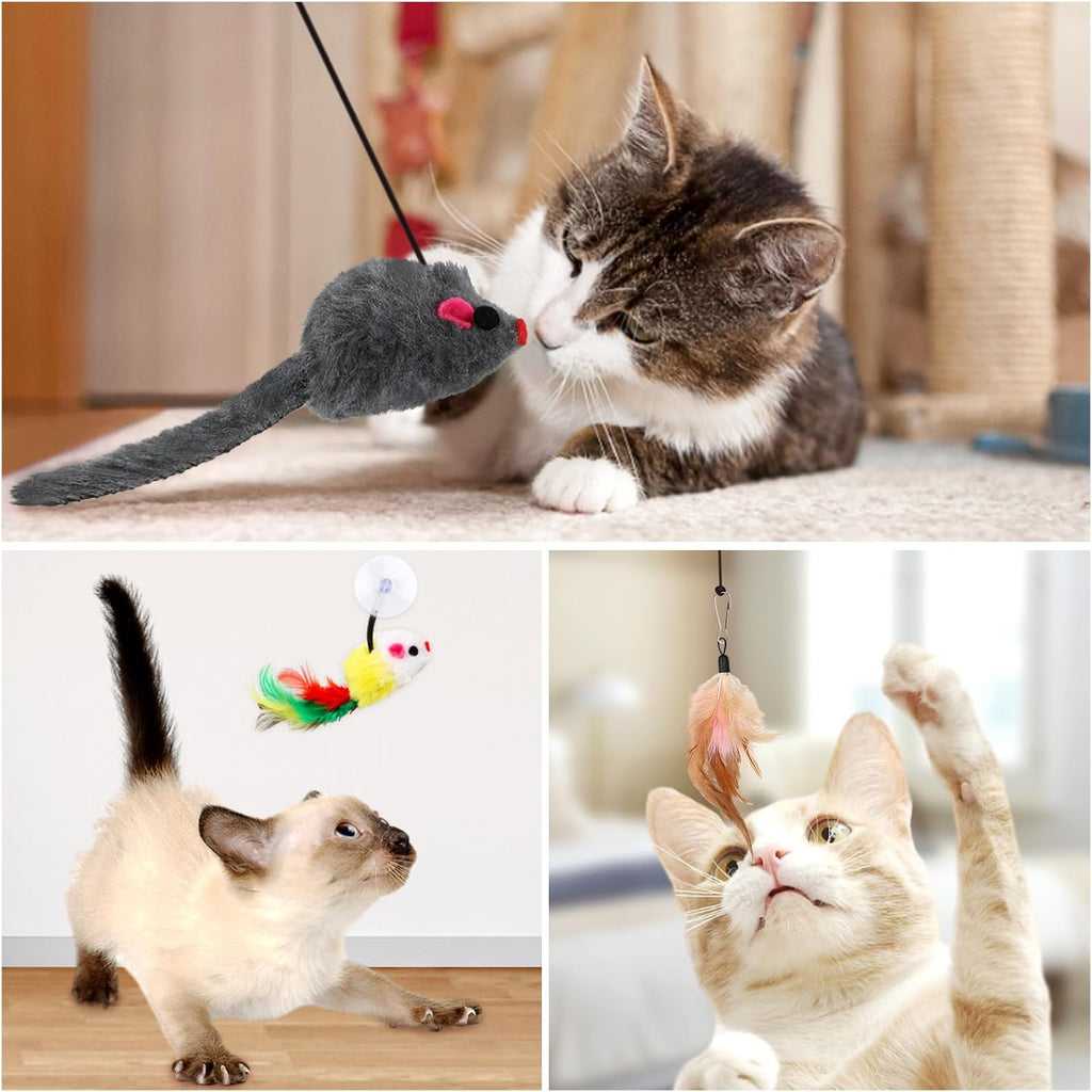QUOZUO interactive indoor cat wand replacements loop connectors detail